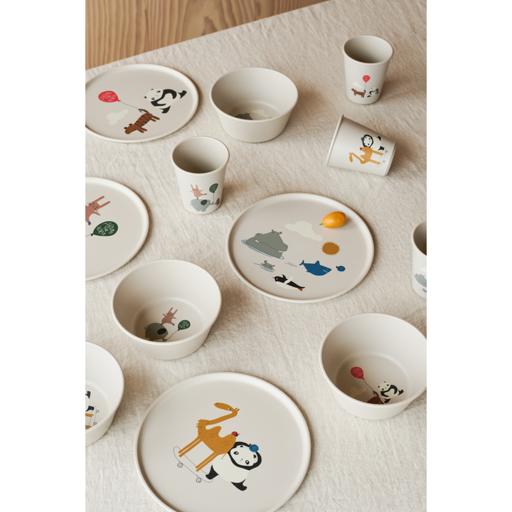 Liewood - Lana Cup -Around The World / Sandy (4 Pack)