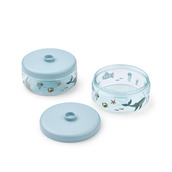 Liewood - Dominique Baby Food Tritan Boxes 500ml - Sea Creature / Sandy - Mabel & Fox