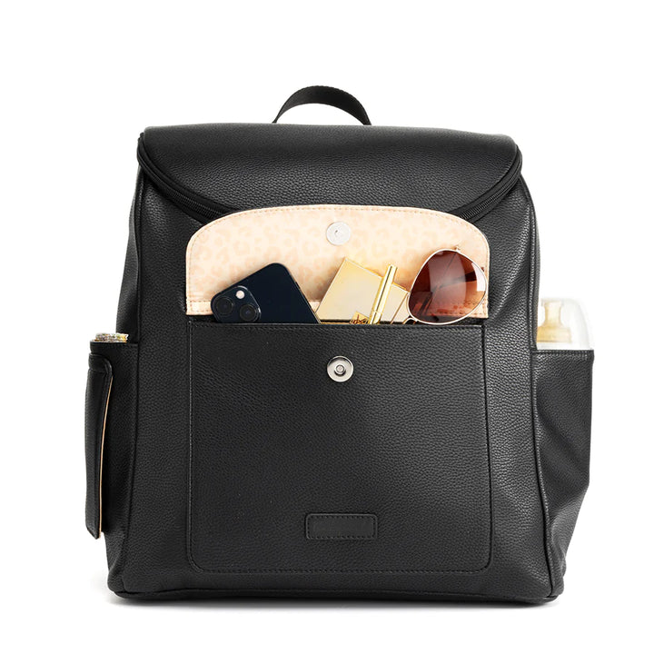 Babymel - Lennox Vegan Leather Convertible Backpack - Black