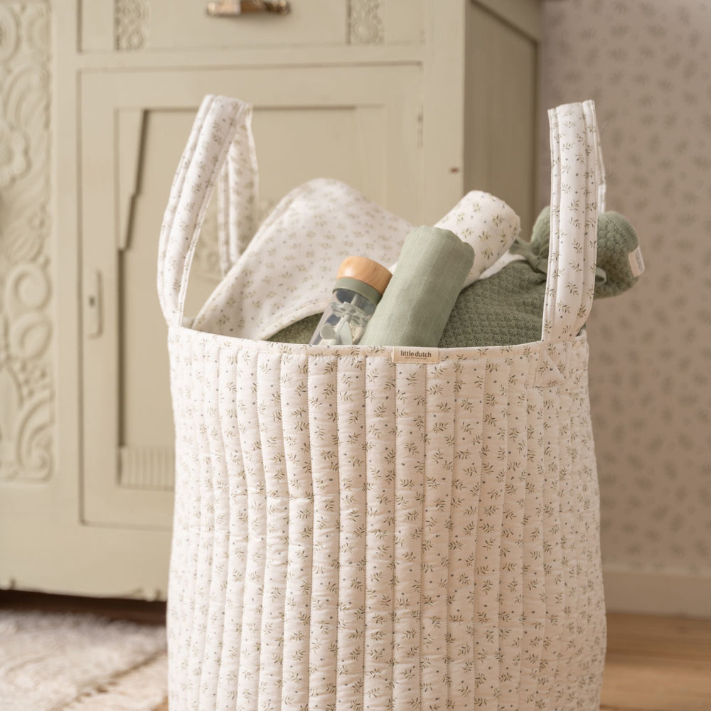 Little Dutch - Large Storage Basket - Blueberry Leaves - Mabel & Fox