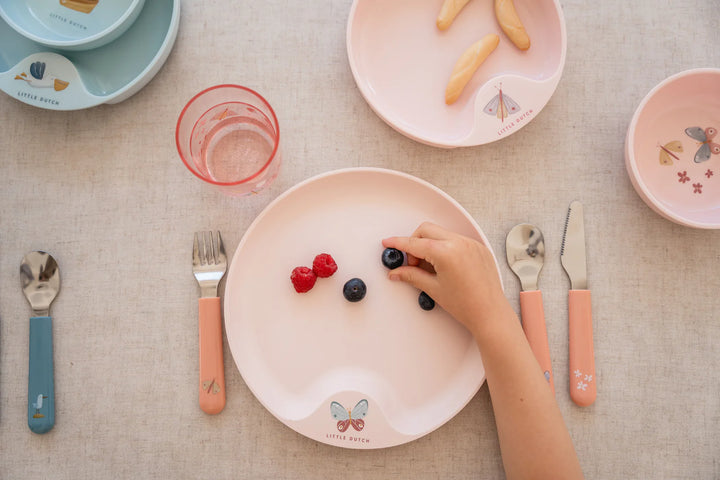 Little Dutch - 6 Piece Children's Dinnerware Set - Flowers & Butterflies