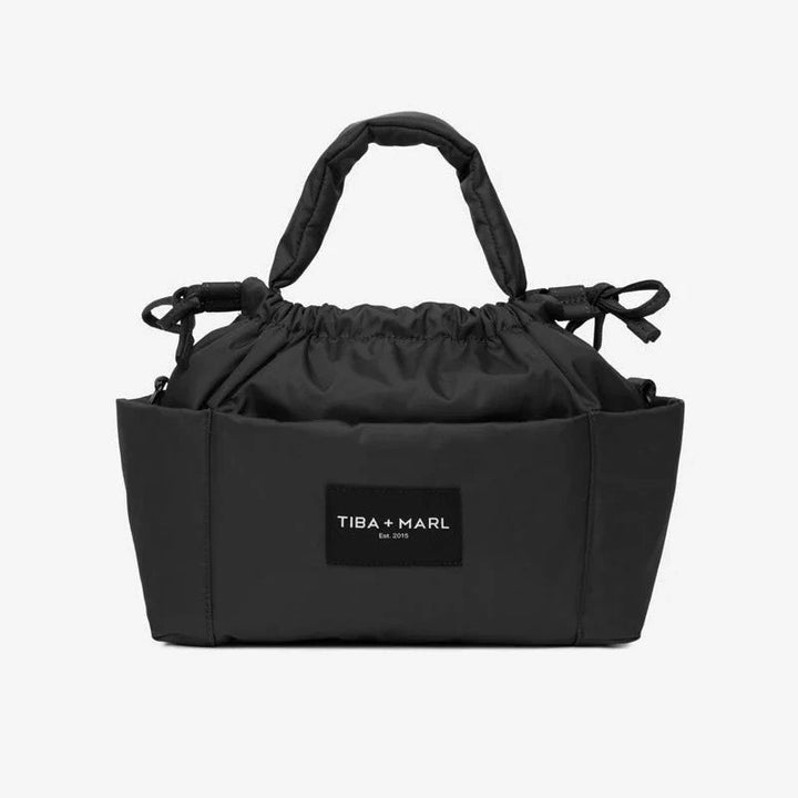 Mini Luna Drawstring Stroller Bag Black - Mabel & Fox