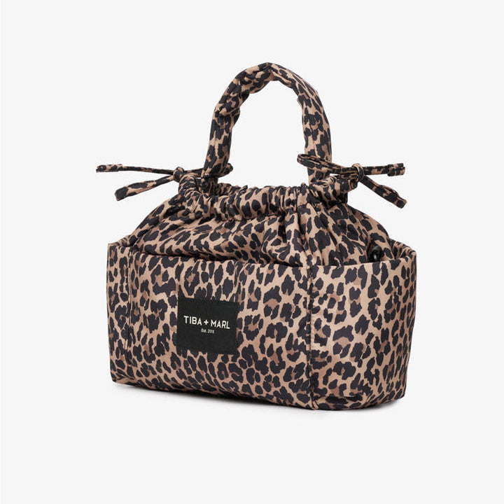 Mini Luna Drawstring Stroller Bag Leopard Print - Mabel & Fox