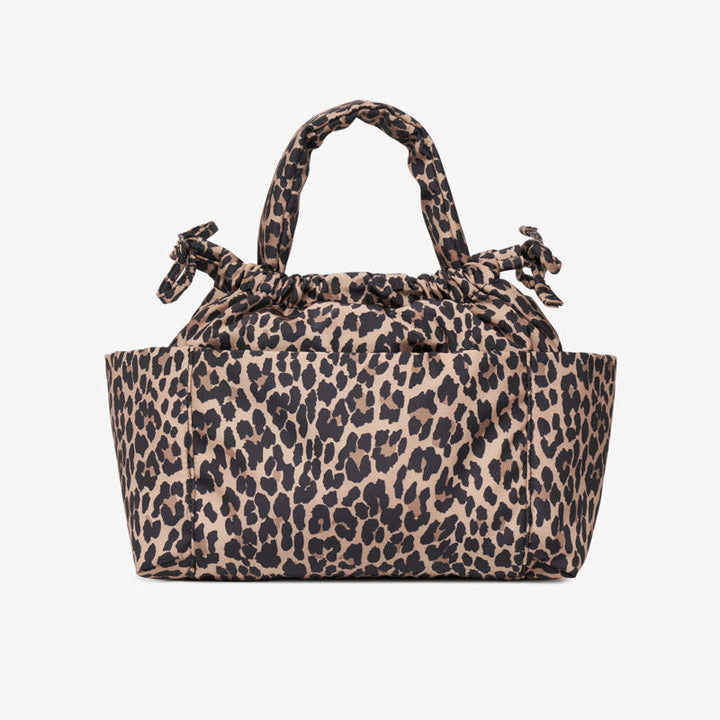 Mini Luna Drawstring Stroller Bag Leopard Print - Mabel & Fox