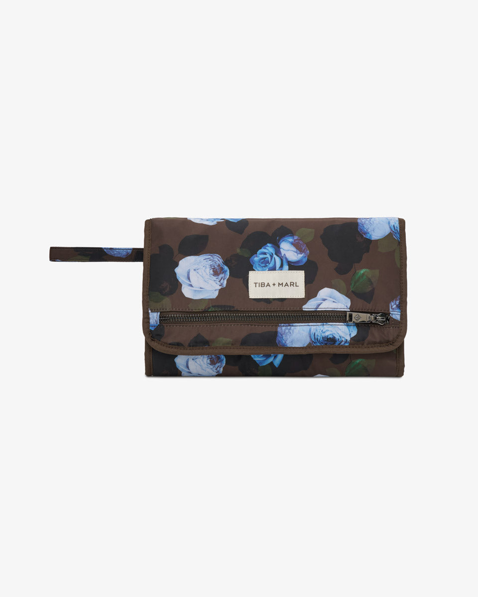 Tiba + Marl Etta Changing Clutch Brown Modern Floral Print
