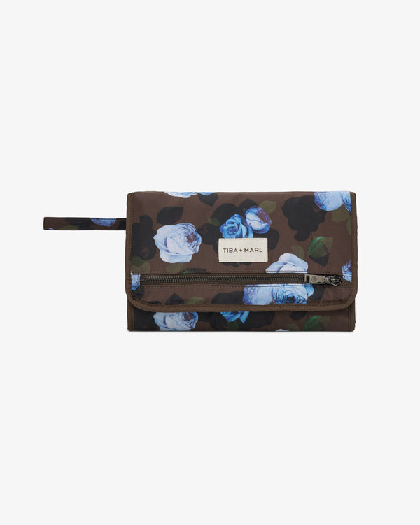 Tiba + Marl Etta Changing Clutch Brown Modern Floral Print