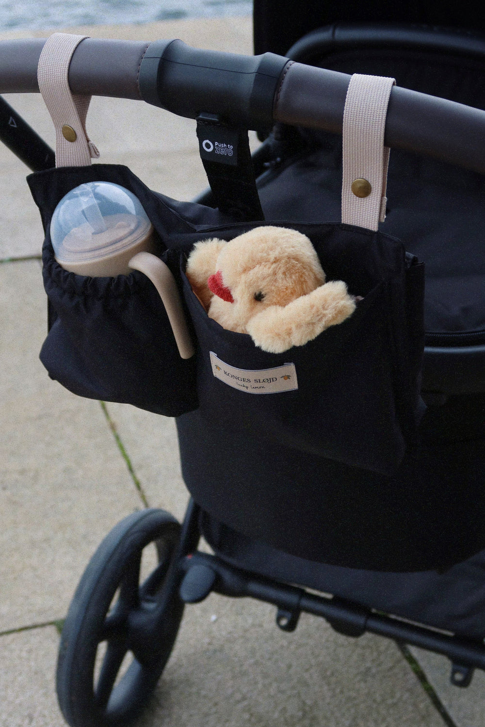 Konges Slojd - All You Need Stroller Pocket - Black - Mabel & Fox