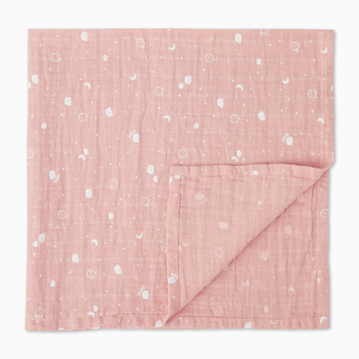 Baby Mori - Large Muslin Swaddle- Pink