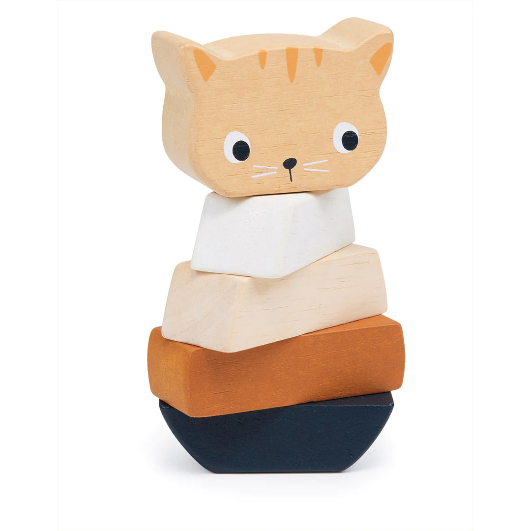 Mentari - Wooden Toy - Stacking Kitten