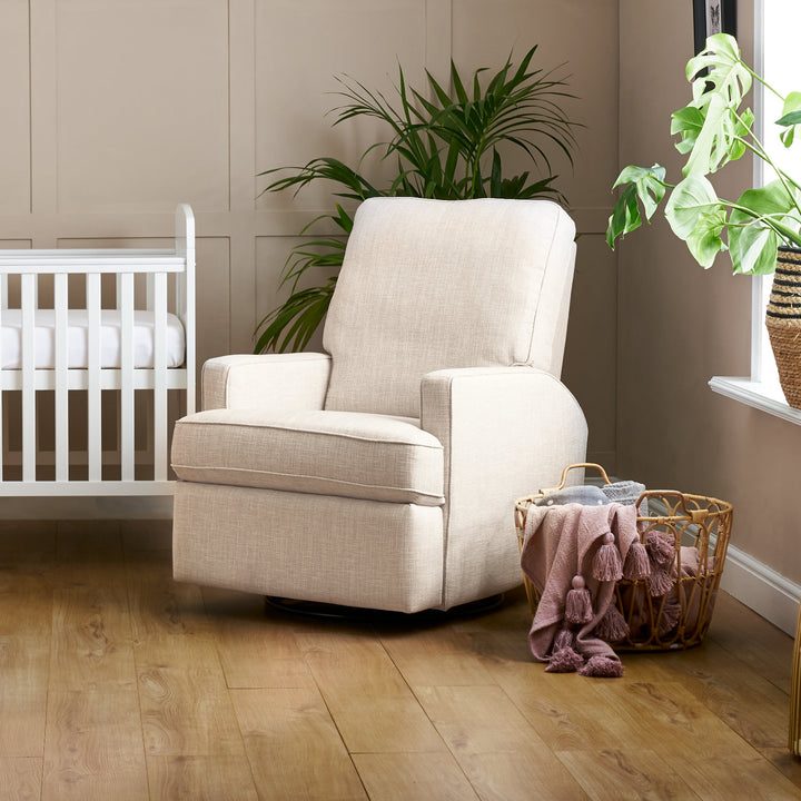 OBaby - Madison Swivel Glider Recliner Chair - Oatmeal