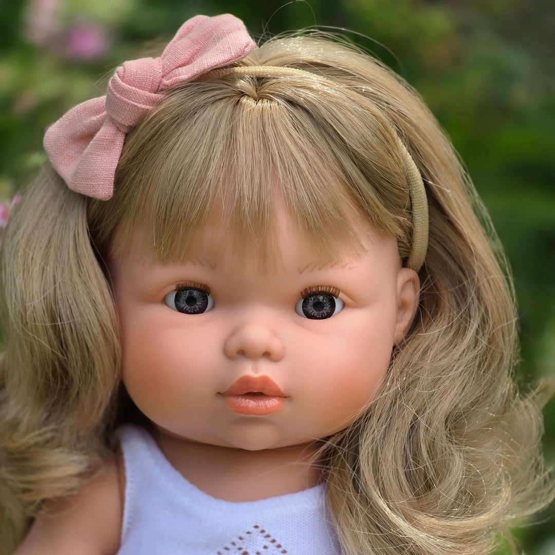 Mini Colettos - Ellory Designs Doll Headband - Margot Knot Bow Blush