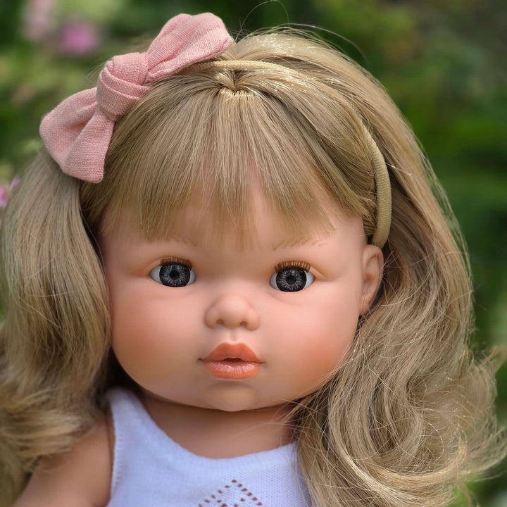 Mini Colettos - Ellory Designs Doll Headband - Margot Knot Bow Blush