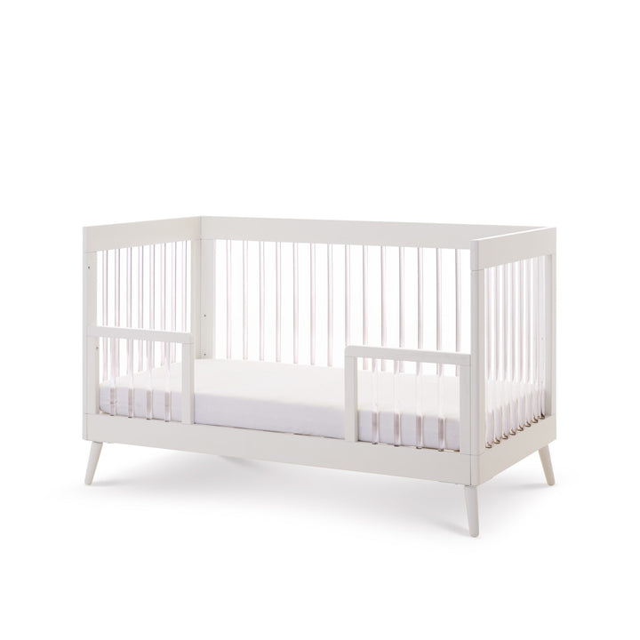 OBaby - Maya Cot Bed - White with Acrylic