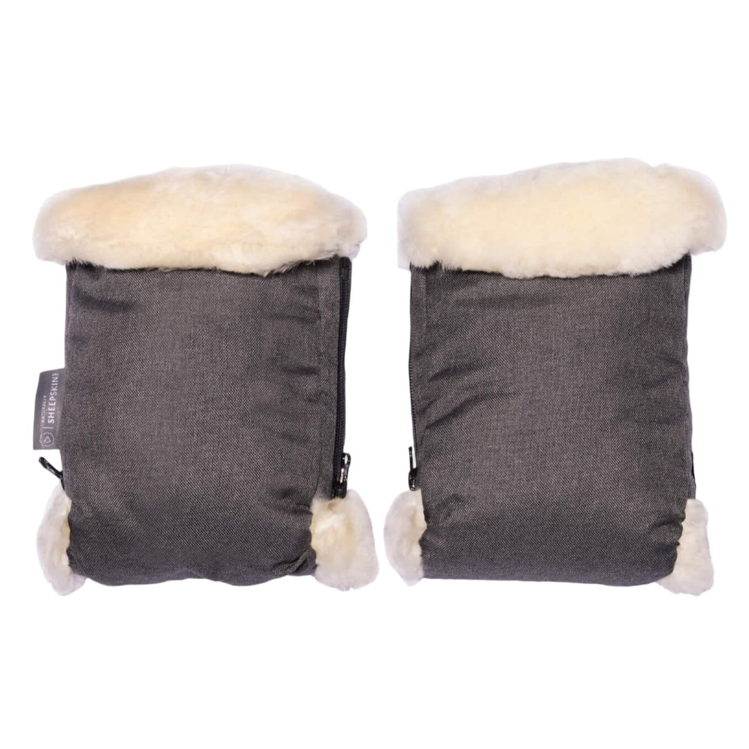 Naturally Sheepskins - Deluxe Stroller Mittens - Grey
