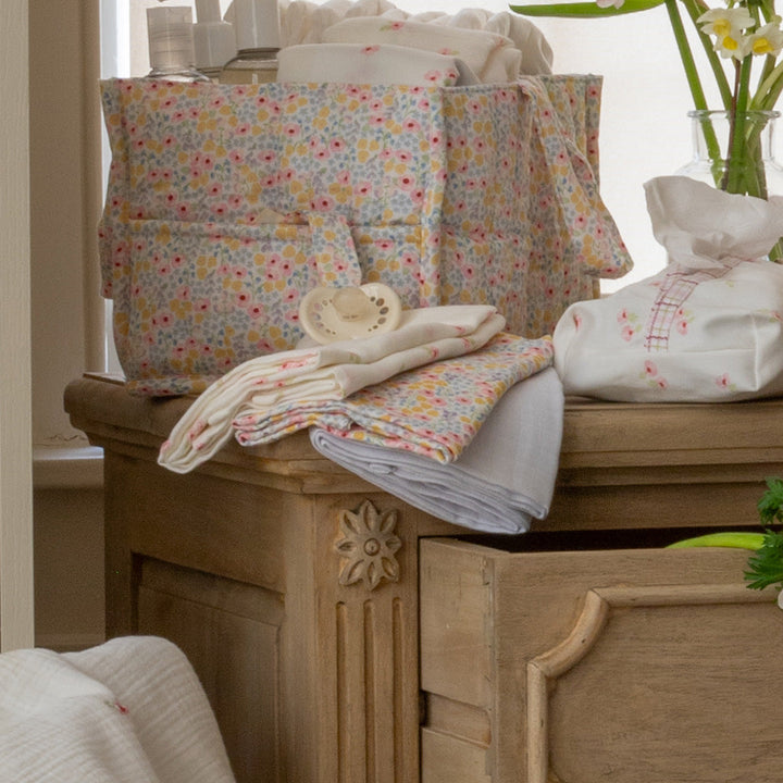 Avery Row - Organic Baby Muslin Square Set - Anemone