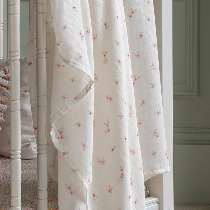 Avery Row - Organic Baby Large Muslin Swaddle - Anemone