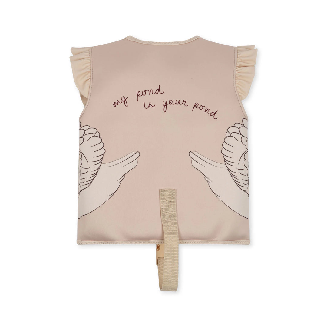 Konges Slojd - Neoprene Float Frill Vest - Swan - Mabel & Fox