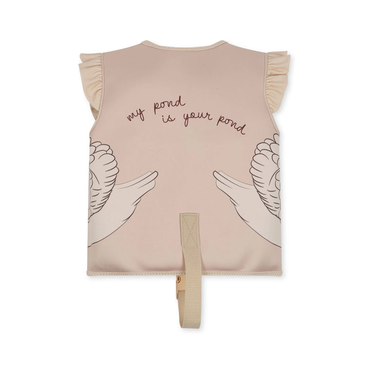 Konges Slojd - Neoprene Float Frill Vest - Swan - Mabel & Fox