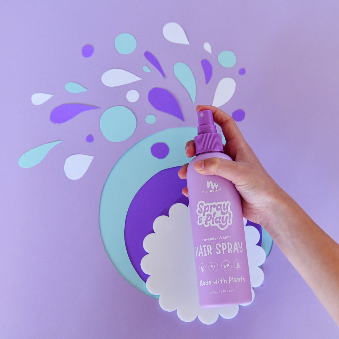 No Nasties – SLiCK KiDS™ Plant Based Hair Spray – Lavender & Fresh Lime 200ml - Mabel & Fox