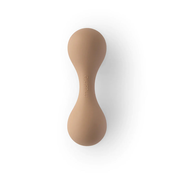 Mushie - Silicone Baby Rattle -Natural