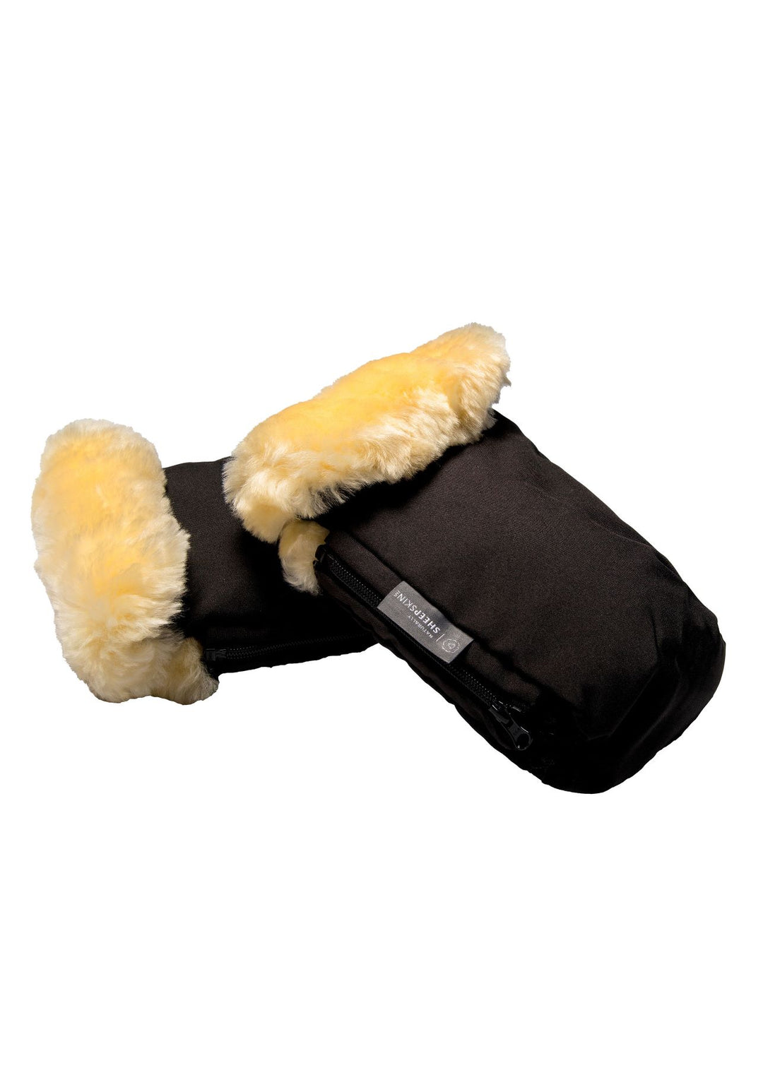 Naturally Sheepskins - Deluxe Stroller Mittens - Black