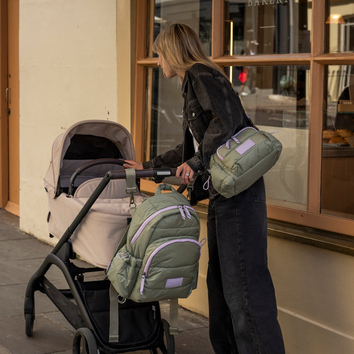 Avery Row - Pram Organiser Bag - Olive Green