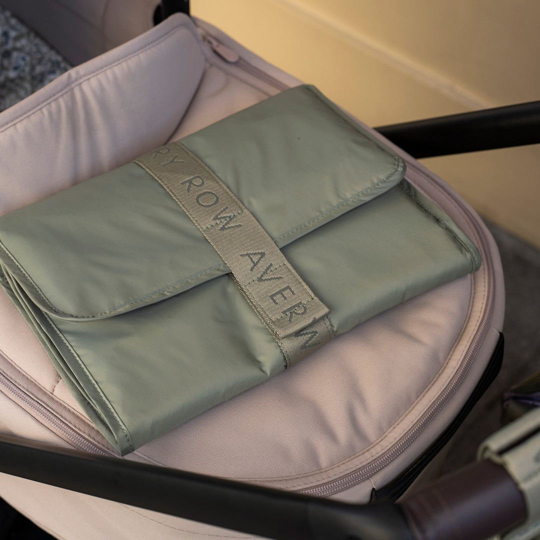 Avery Row - Recycled Nylon Travel Baby Changing Mat - Olive Green