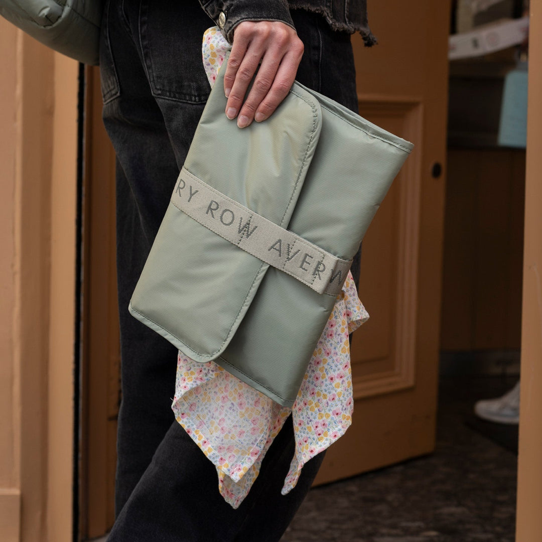 Avery Row - Recycled Nylon Travel Baby Changing Mat - Olive Green