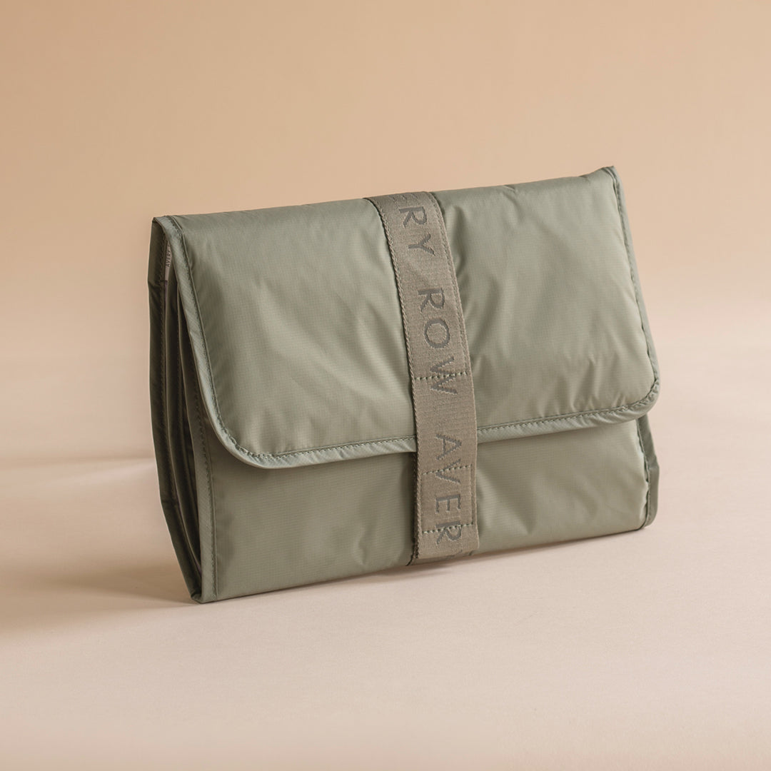 Avery Row Recycled Nylon Travel Baby Changing Mat Olive Green - Main Image
