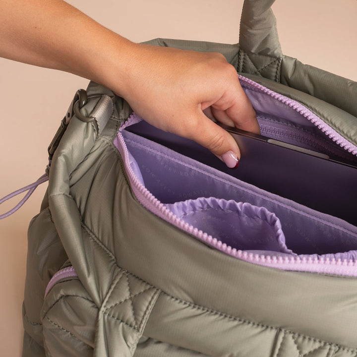 Avery Row - Baby Changing Tote Bag - Olive Green