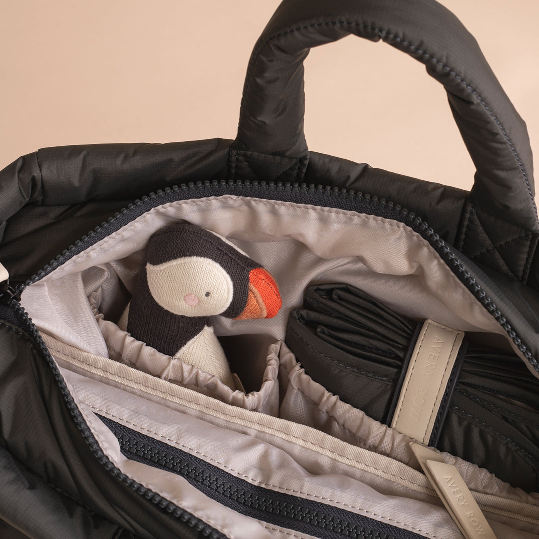 Avery Row - Baby Changing Tote Bag - Black