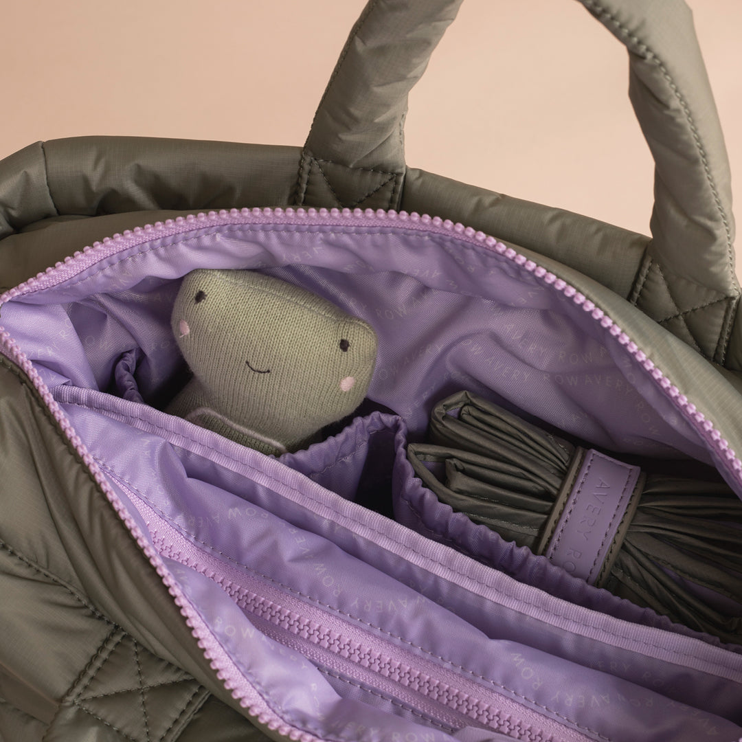 Avery Row - Baby Changing Tote Bag - Olive Green