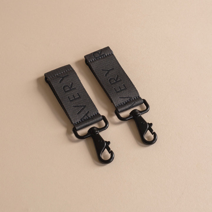 Avery Row - Logo Pram Bag Clips - Black