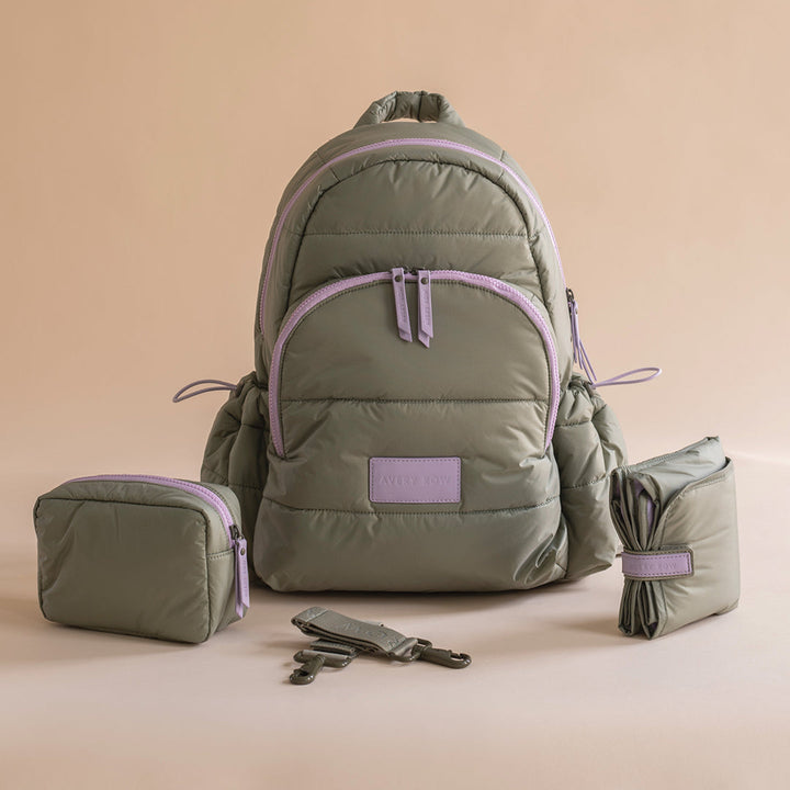 Avery Row - Baby Changing Backpack - Olive Green