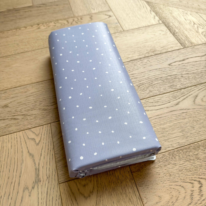 Mabel & Fox - Travel Changing Mat - Cornflower Blue Spotty