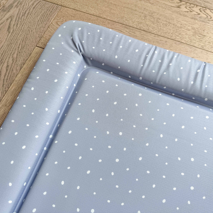 Mabel & Fox - Baby Changing Mat - Cornflower Blue Spotty