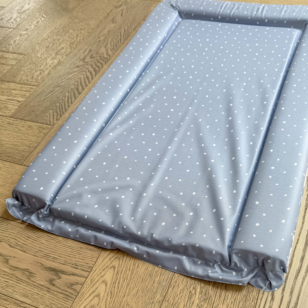 Mabel & Fox - Baby Changing Mat - Cornflower Blue Spotty