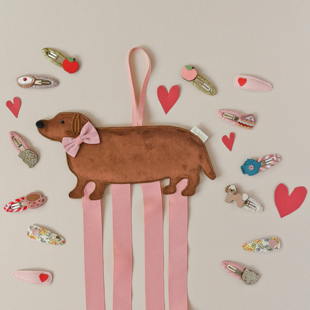 Rockahula - Clip Hanger - 4 Ribbon- Sausage Dog