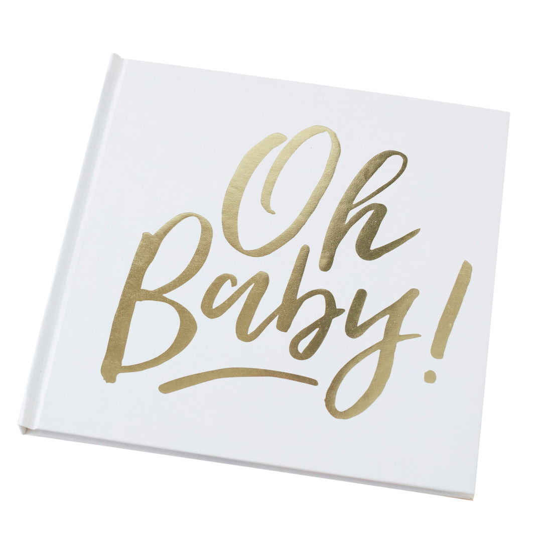 Ginger Ray - Gold Foiled Oh Baby - Baby Shower Guest Book