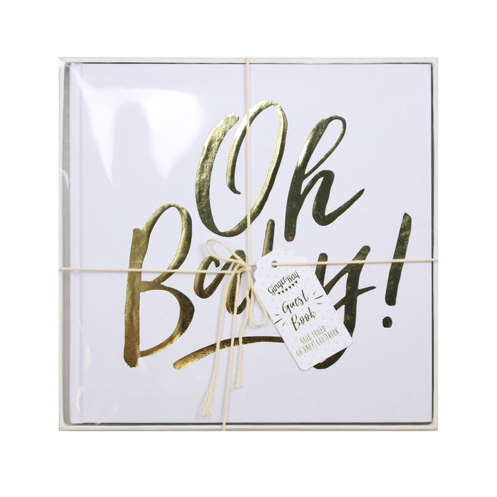 Ginger Ray - Gold Foiled Oh Baby - Baby Shower Guest Book
