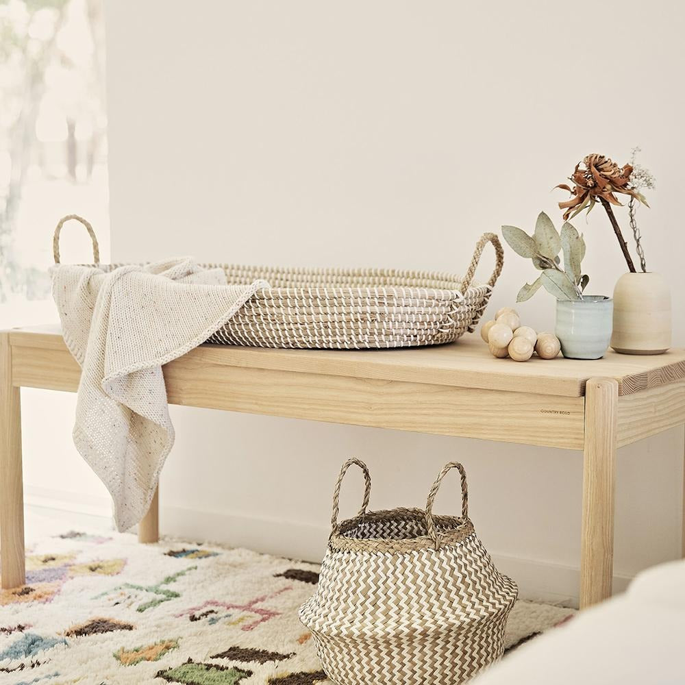 Olli Ella- Reva Seagrass- Changing Basket - Mabel & Fox