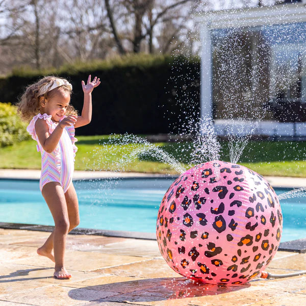 Ballon de plage gonflable Swim Essentials Panther print - rose fluo - Ø51cm