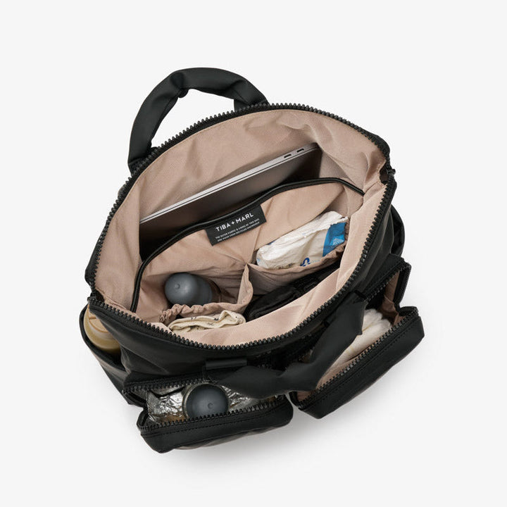 Ozzy Changing Tote / Backpack 2.0 Matte Black - Mabel & Fox