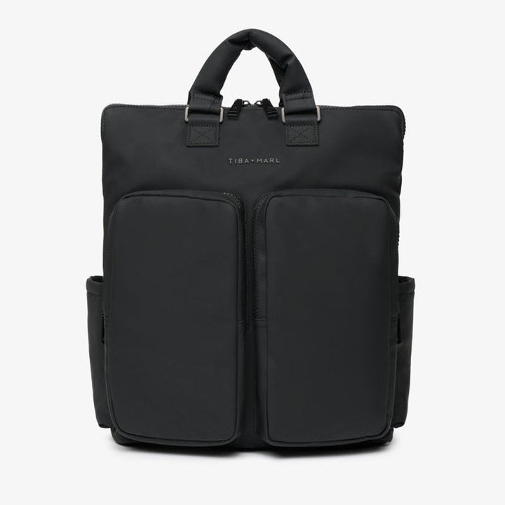 Ozzy Changing Tote / Backpack 2.0 Matte Black - Mabel & Fox