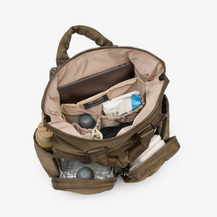 Ozzy Changing Tote / Backpack 2.0 Chocolate - Mabel & Fox