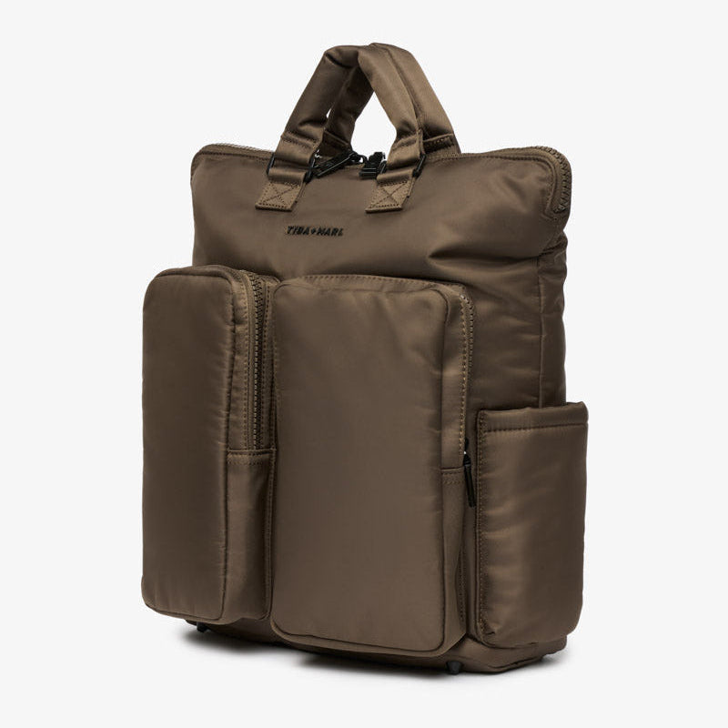Ozzy Changing Tote / Backpack 2.0 Chocolate - Mabel & Fox