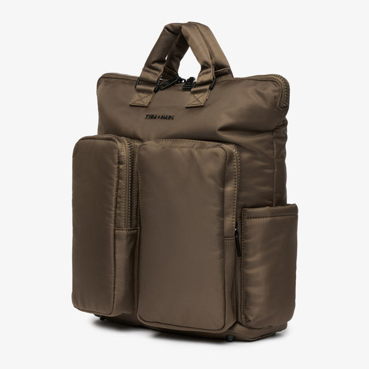 Ozzy Changing Tote / Backpack 2.0 Chocolate - Mabel & Fox
