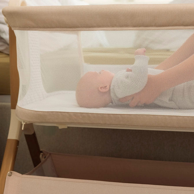 OBaby - Cloud Bedside Crib - Oatmeal