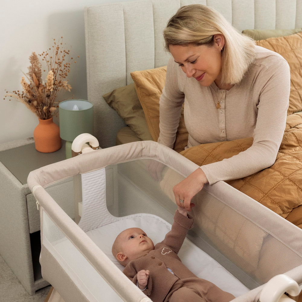 OBaby - Cloud Bedside Crib - Oatmeal
