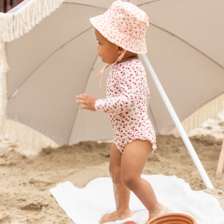 Swim Essentials - UV Sun Hat - Pink Leopard Print